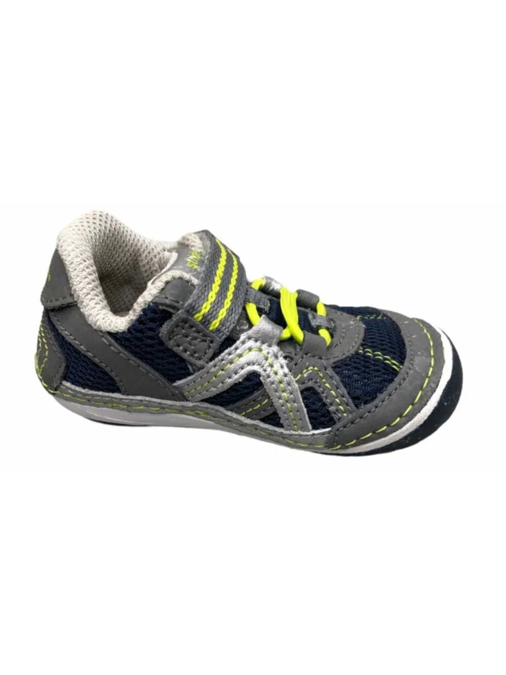 Stride Rite Riff Water Sandals Baby Boys 4 mos Infant Hook Loop Blue Green Gray